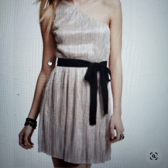 Express one shoulder dress in pewter (large) - Picture 9 of 9